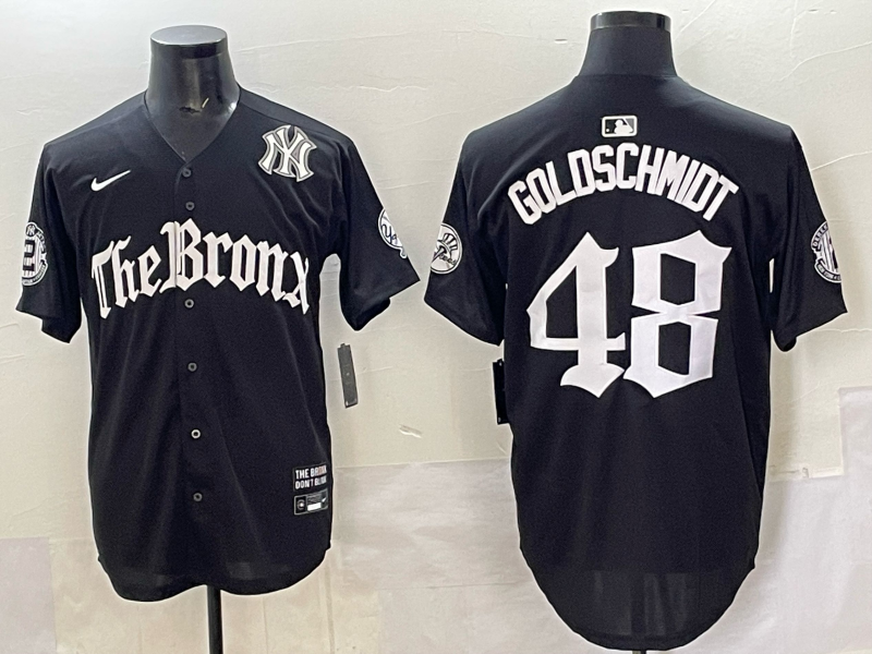 Men New York Yankees #48 Goldschmidt black MLB 2025 Nike jersey 0016